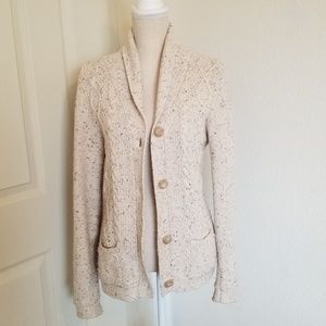 Eddie Bauer Knit Cable Cream Sweater